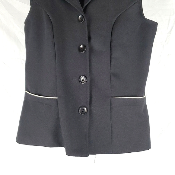 NWT Vintage B'Zone Black‎ White Vest Top - Picture 3 of 5